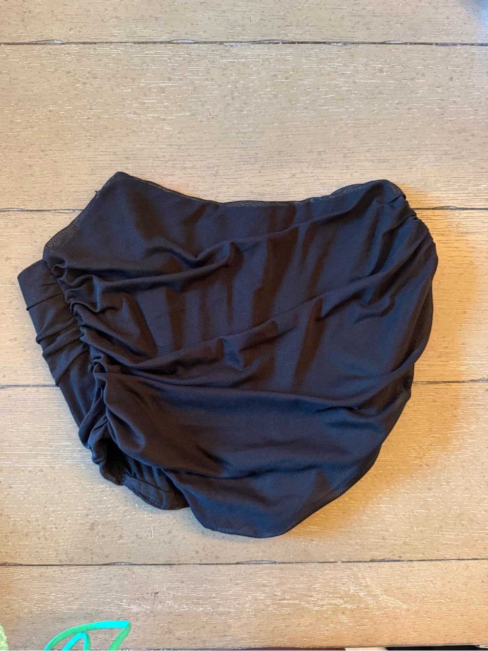 Black Ruched Women's Skirt